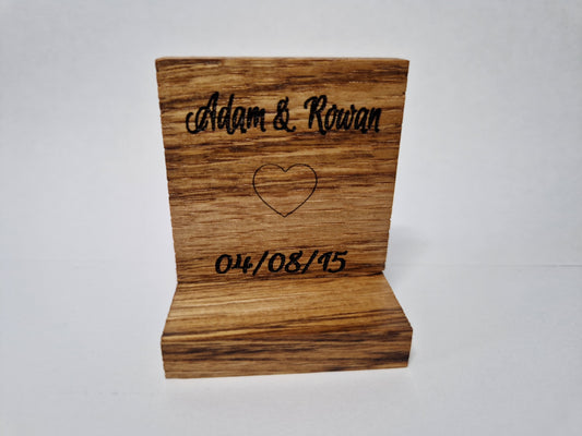 Wooden name place - Chestnut